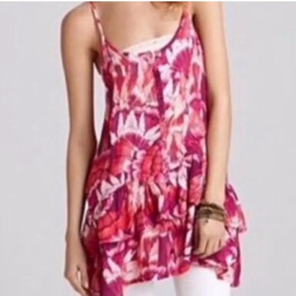 NWT Free People Vibrant Floral Print Dress S